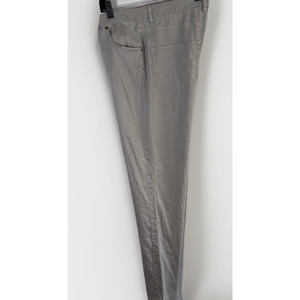 Johnnie O Chrome Flat Front Lightweight Lino Chino Linen Straight Leg Pant 35X34 - Picture 9 of 12
